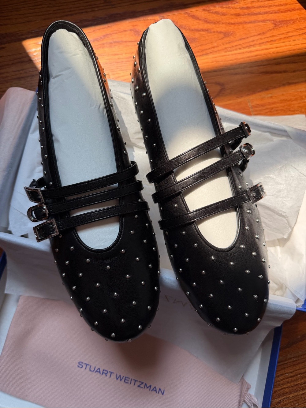 NWT Stuart Weitzman Sostud Mary Jane Ballet Flat / Size 9 - Picture 4 of 10